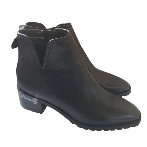 Blondo Shoes - Blondo Samara Waterproof Black Leather Bootie Size 6